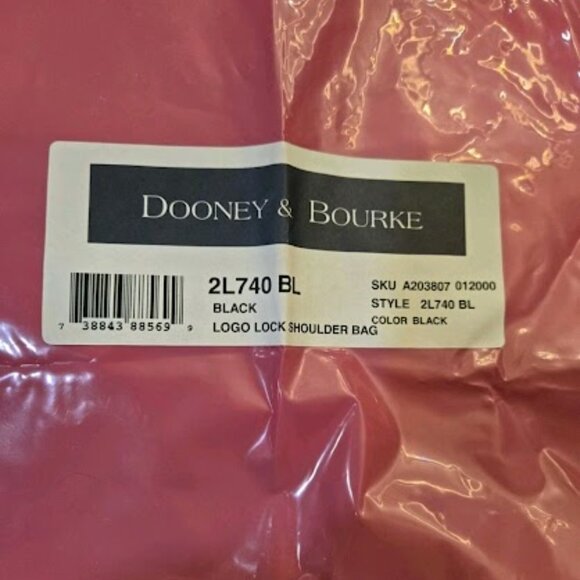 VTG Dooney & Bourke Black Pebble Leather Hobo Shoulder Bag With Matching Wallet - Picture 9 of 10